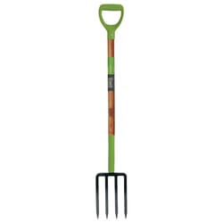 Ames 4 Tine Steel Spading Fork 30 in. Wood Handle