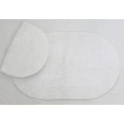 Grund America Puro 34 in. L X 17 in. W White Cotton Bath Rug Latex Free