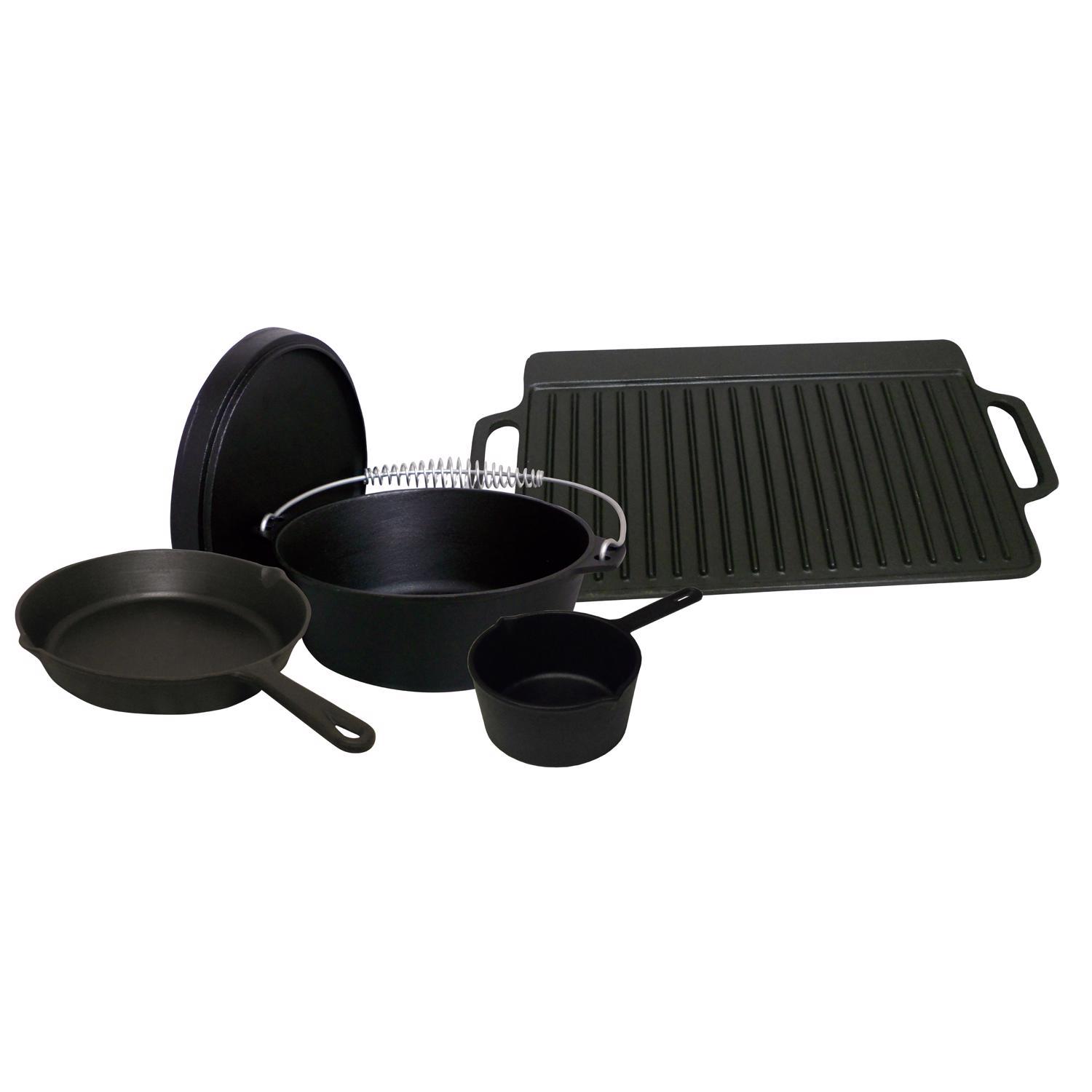 King Kooker Cast Iron Cookware Set Black Sansujyuku sansujyuku.com