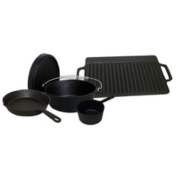 King Kooker Cast Iron Cookware Set Black