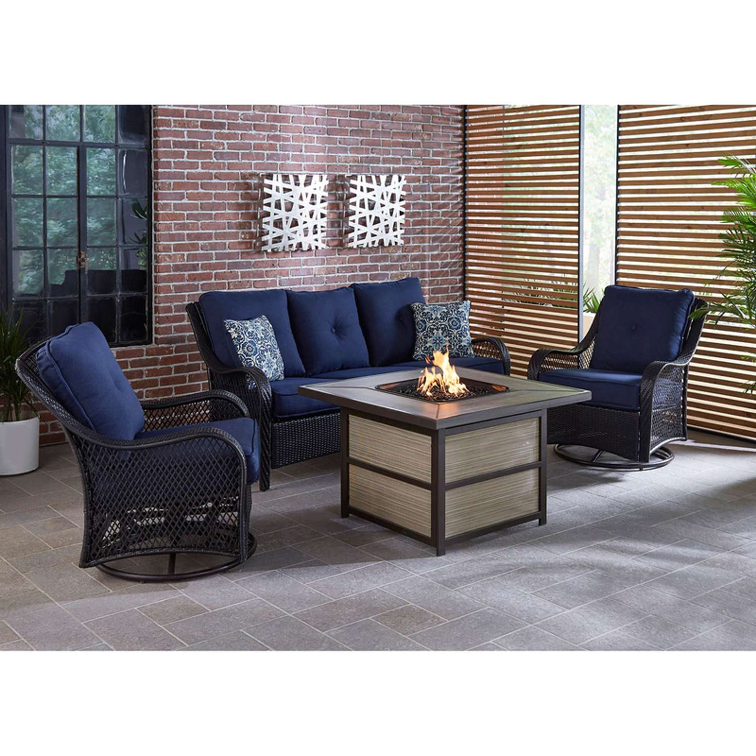 Hanover patio furniture with best sale fire pit