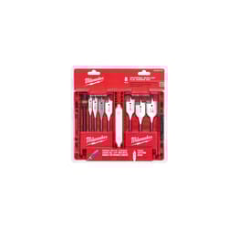 Milwaukee Quik-Lok 6 in. L Flat Boring Auger Bit Set Carbon Steel 8 pc