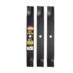 MaxPower 61 in. Standard Mower Blade Set For Riding Mowers 3 pk