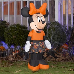 Gemmy 3.5 ft. Prelit Mickey Mouse Minnie Mouse in Candy Skirt Inflatable