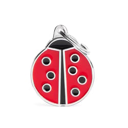 MyFamily Charms Black & Red Ladybug Metal Dog Pet Tags Large