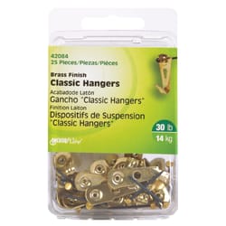 HILLMAN AnchorWire Brass-Plated Classic Picture Hanger 30 lb 25 pk