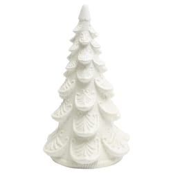 Gerson White Holiday Tree Table Decor 19 in.