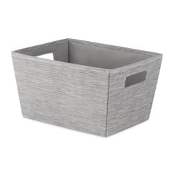 Whitmor Gray Shelf Tote 7.5 in. H X 13 in. W X 10 in. D Stackable