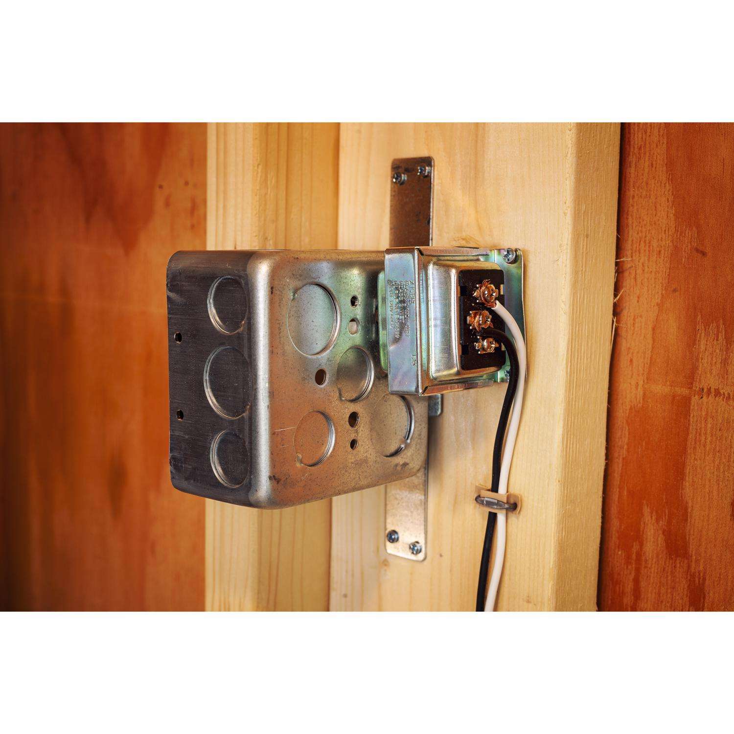 electrical - Wiring low voltage doorbell wire through exterior wall and  studs - Home Improvement Stack Exchange