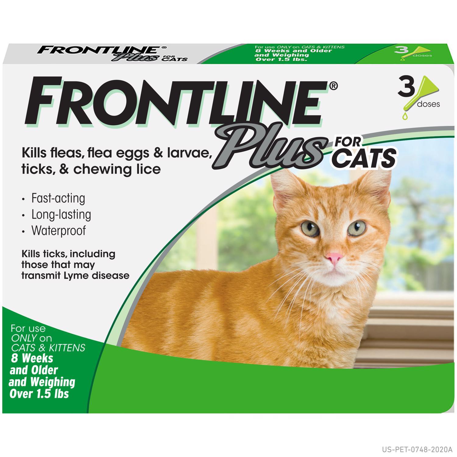 Frontline Plus Liquid Cat Flea and Tick Drops 9.8% Fibronil, 8.8% (S)-methoprene 0.02 oz Sansujyuku sansujyuku.com