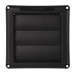 Ace Brand Louvered 4 in. W X 4 in. L Black Resin Dryer Vent Hood