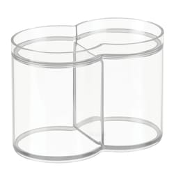 iDesign Clarity Clear Plastic Dual Canister