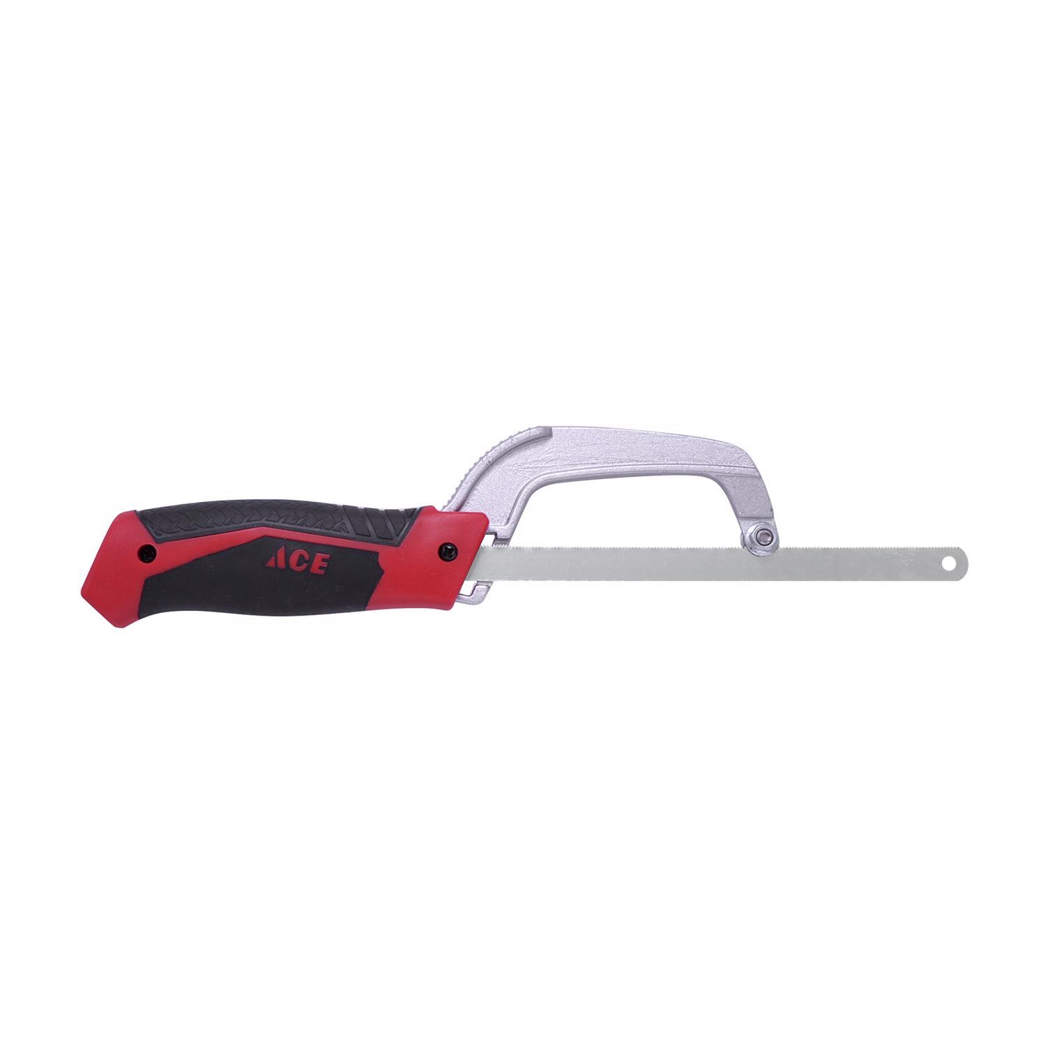 Ace 10 in. Bi Metal Compact Hacksaw Black Red 1 pc Mfr XMMJZ0687 Ace Hardware