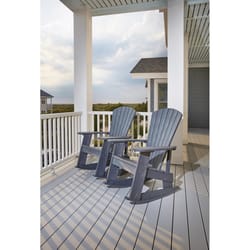 Capterra Casual Gray HDPE Frame Adirondack Rocking Chair