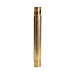 ATC 1/4 in. MPT in. X 1/4 in. D MPT Yellow Brass Nipple 4 in. L