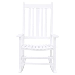 Living Accents White Wood Frame Casual Rocking Chair