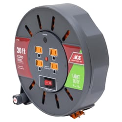 Ace 30 ft. L Plastic Cord Reel