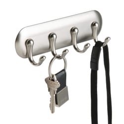 iDesign Affixx Silver Plastic Key Rack
