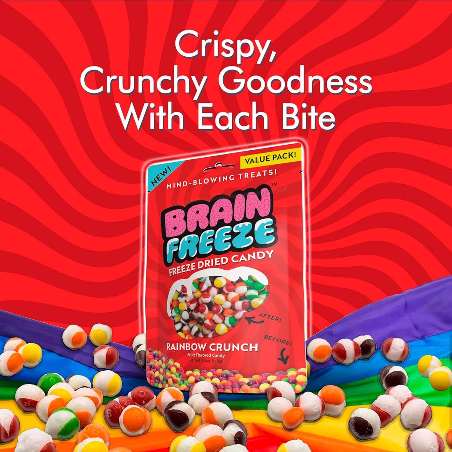 Brain Freeze Rainbow Crunch Fruit Candy 5.6 oz Mfr# BFRNCR