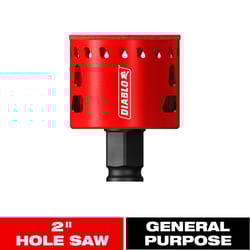 Diablo 2 in. Diamond Grit 5.52 in. L X 1/4 in. D Hole Saw