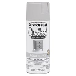 Rust-Oleum Chalked Ultra Matte Aged Gray Oil-Based Acrylic Sprayable Chalk Paint 12 ounce