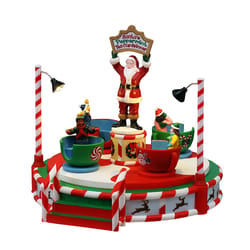 Lemax Multicolored Santa's Peppermint Teacup Spinner Christmas Village