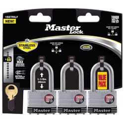 Master Lock 1-3/4 in. W Laminated Steel 4-Pin Cylinder Marine Padlock