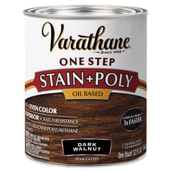 Varathane Semi-Gloss Dark Walnut Oil-Based Oil Modified Urethane One-Step Stain/Poly 1 qt
