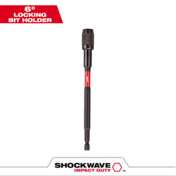 Milwaukee Shockwave 6 in. Alloy Steel Impact Magnetic Locking Bit Holder 1/4 in. Hex Shank 1 pc