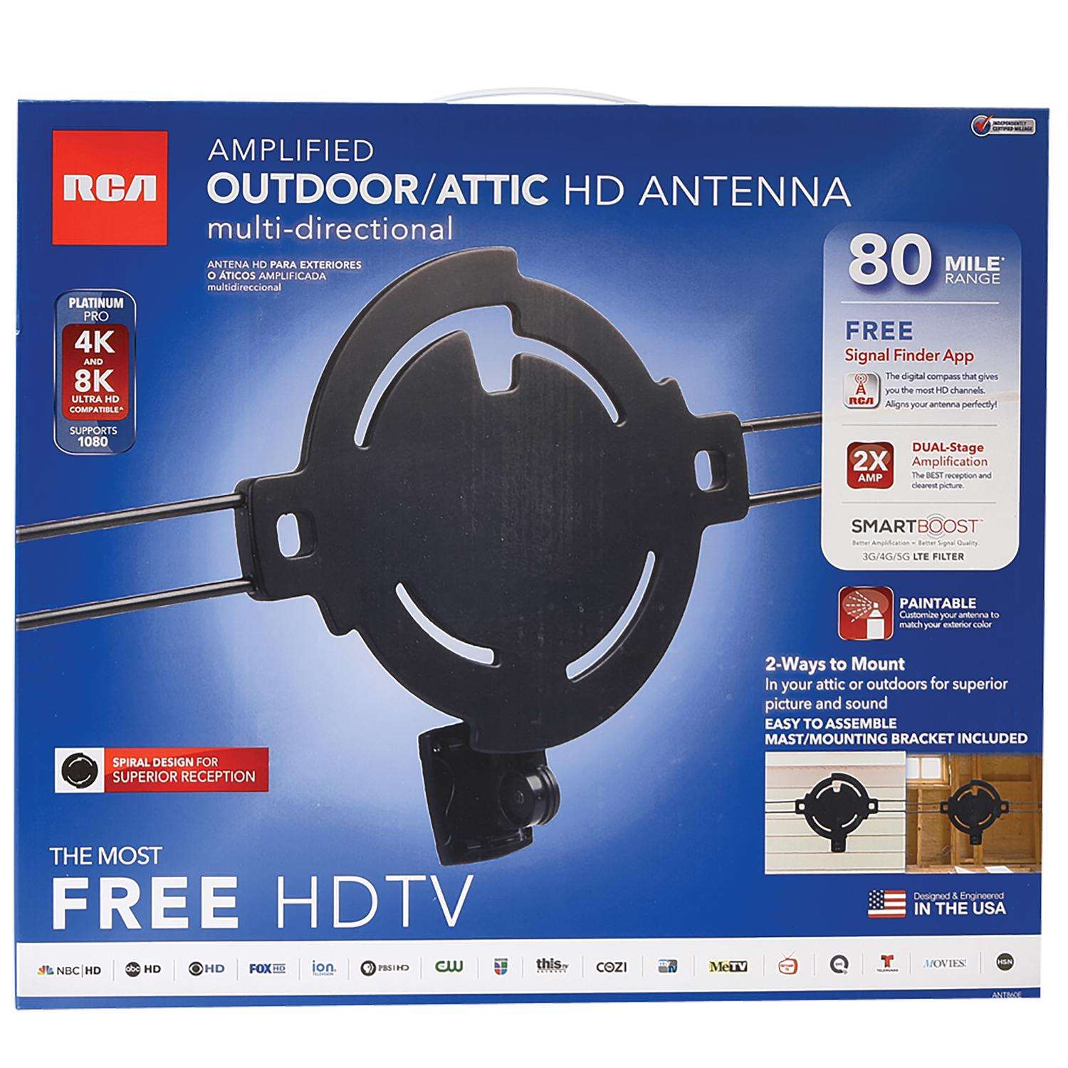 Rca Outdoor Hdtv Rooftop Attic Antenna
