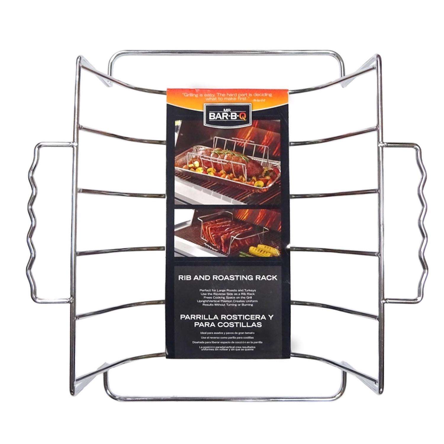 Mr. BarBQ Stainless Steel Rib and Roast Rack 13.4 in. L X 14.3 in. W
