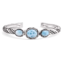 Montana Silversmiths Women's Larimar Peace & Serenity Blue/Silver Bracelet One Size Fits Most