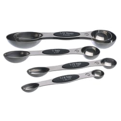 Progressive Prepworks Multisize Stainless Steel Black/Silver Measuring Spoon