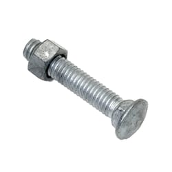 Master Halco 2 in. H X 0.4 in. W X 2 in. L Galvanized Silver Steel Carriage Bolts