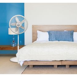 Lasko Blue Plug 54-1/2 in. H X 18 in. D 3 speed Oscillating Pedestal Fan