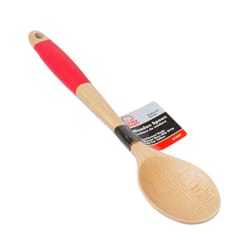 Chef Craft Beige/Red Beechwood Wooden Spoon