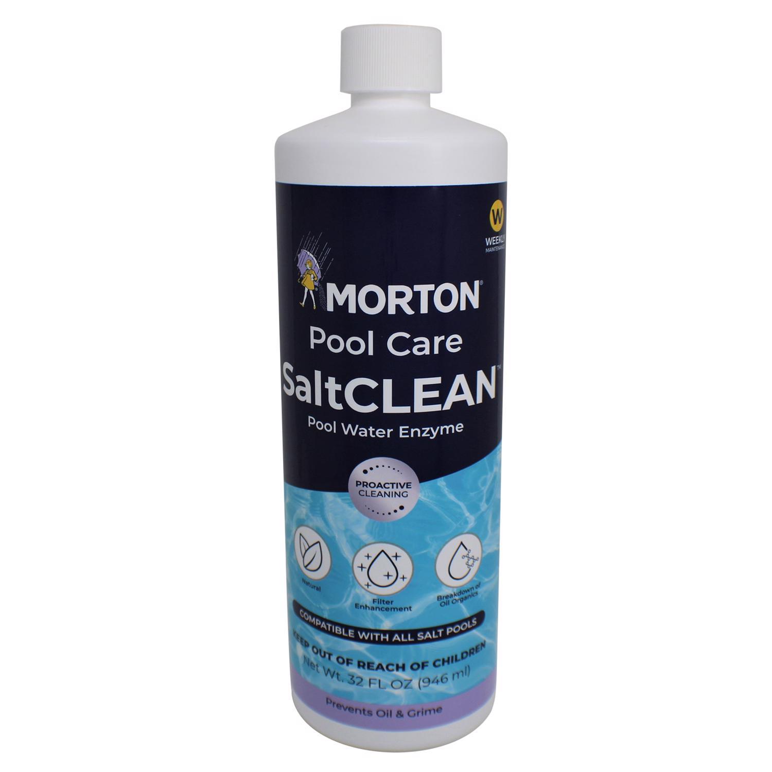 Morton Pool Care SaltCLEAN Liquid Enzyme Cleaner 32 oz Mfr