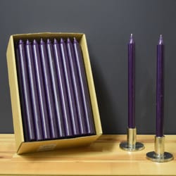 Kiri Tapers Dark Lilac Unscented Scent Taper Candle