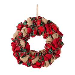 Glitzhome 17.25 in. D Plaid Wreath