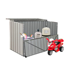 Build-Well 4 ft. x 3 ft. Metal Horizontal Modern Storage Shed without Floor Kit