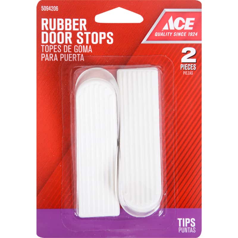Ace Rubber Almond Wedge Door Stop Mounts to floor Ace Hardware