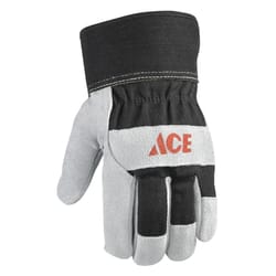 Ace Men's Indoor/Outdoor Work Gloves Black/Gray XL 1 pair