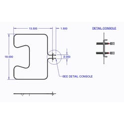 Range Kleen Stainless Steel Bake Element