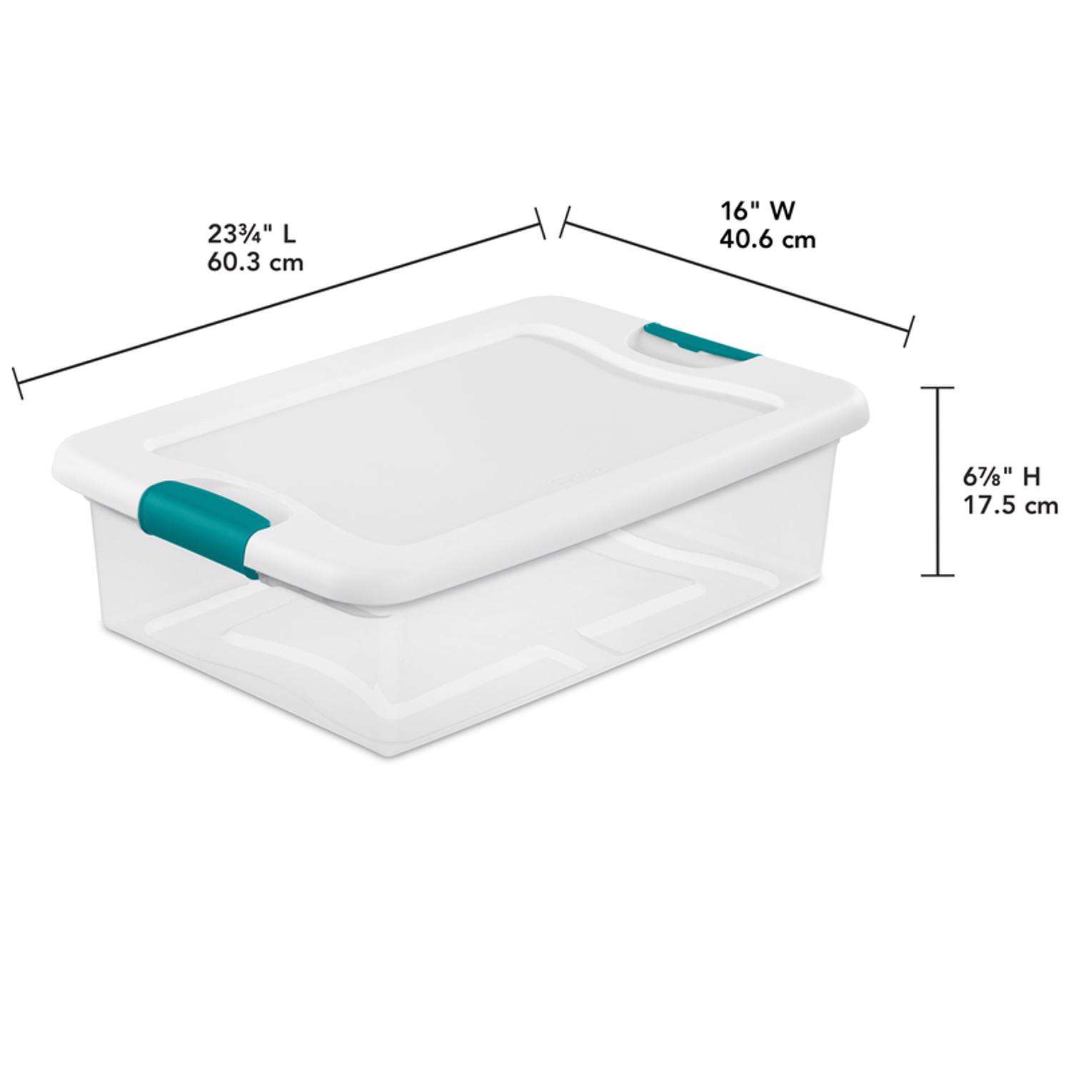 Sterilite 16 Qt Storage Box Marine Blue Set of 2