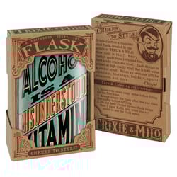 Trixie & Milo Alcohol is a Vitamin 8 oz Multicolored Stainless Steel Flask