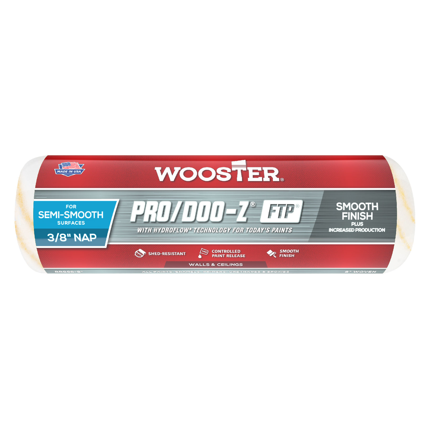 Photos - Putty Knife / Painting Tool Wooster Pro/Doo-Z FTP Synthetic Blend 9 in. W X 3/8 in. Paint Roller Cover