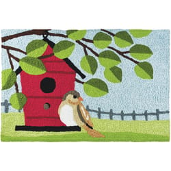 Jellybean 20 in. W X 30 in. L Multi-Color Birdhouse Perch Polyester Accent Rug