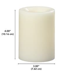 Sterno Home Cream Unscented Scent Pillar Candle