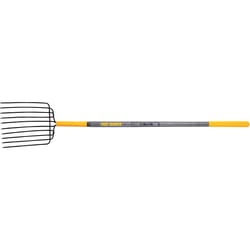 True Temper 10 Tine Steel Bedding Fork 48 in. Wood Handle