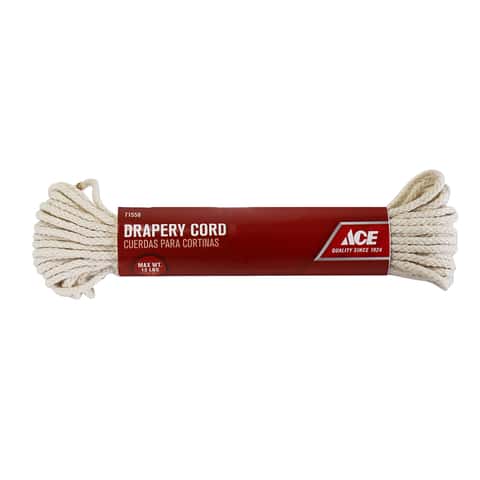 Ace 3/8 in. Dia. x 100 ft. L White Solid Braided Cotton Cord - Miller  Industrial